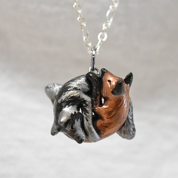 Wolf and Fox Love Necklace Cuddle