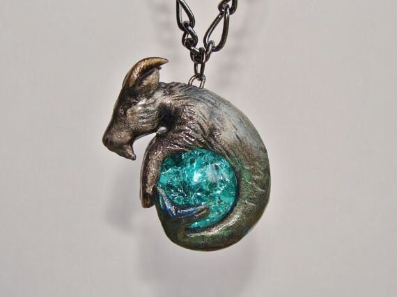 Zodiac Capricorn Sea Goat Necklace Pendant Birthstone December | Etsy