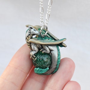 Light Dragon Necklace with Custom Color Gem
