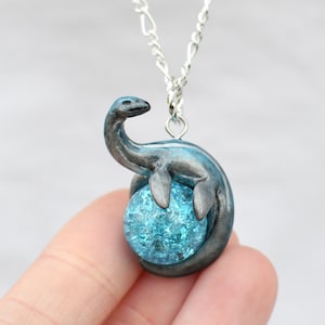 Plesiosaurus Necklace with Custom Color Gem
