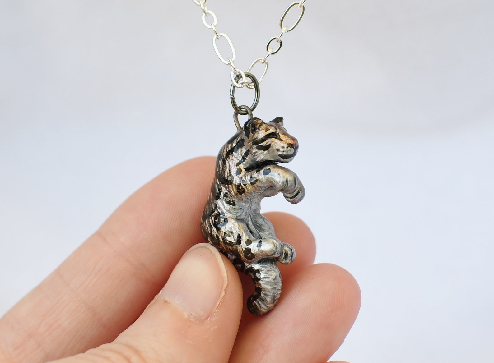 Leopard Scarf Chain Charm Necklace