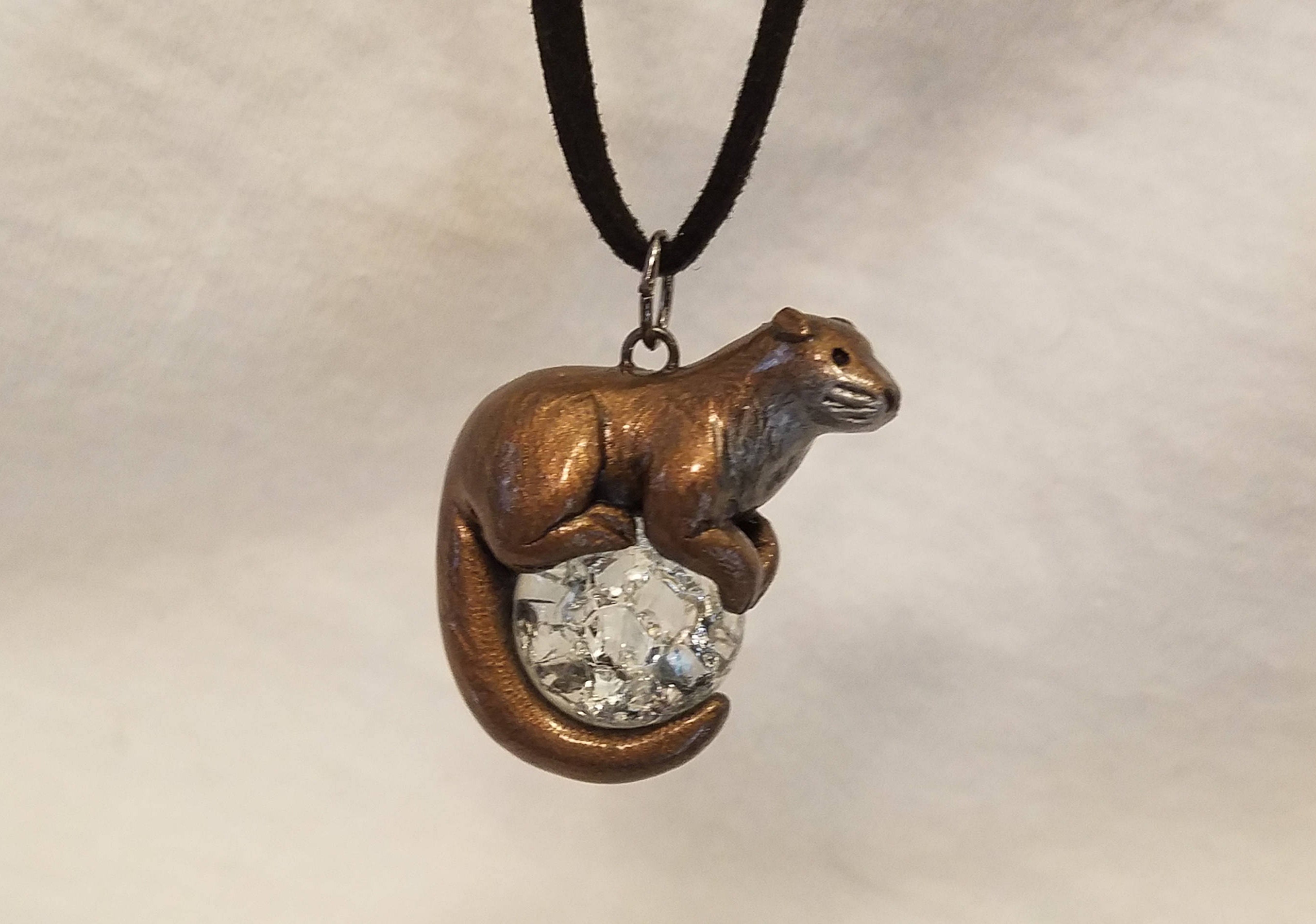 Otter Necklace Pendant Polymer Clay