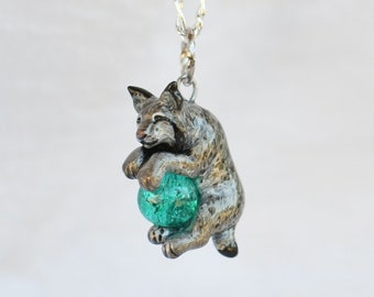 Dainty Lynx Necklace with Custom Color Gem