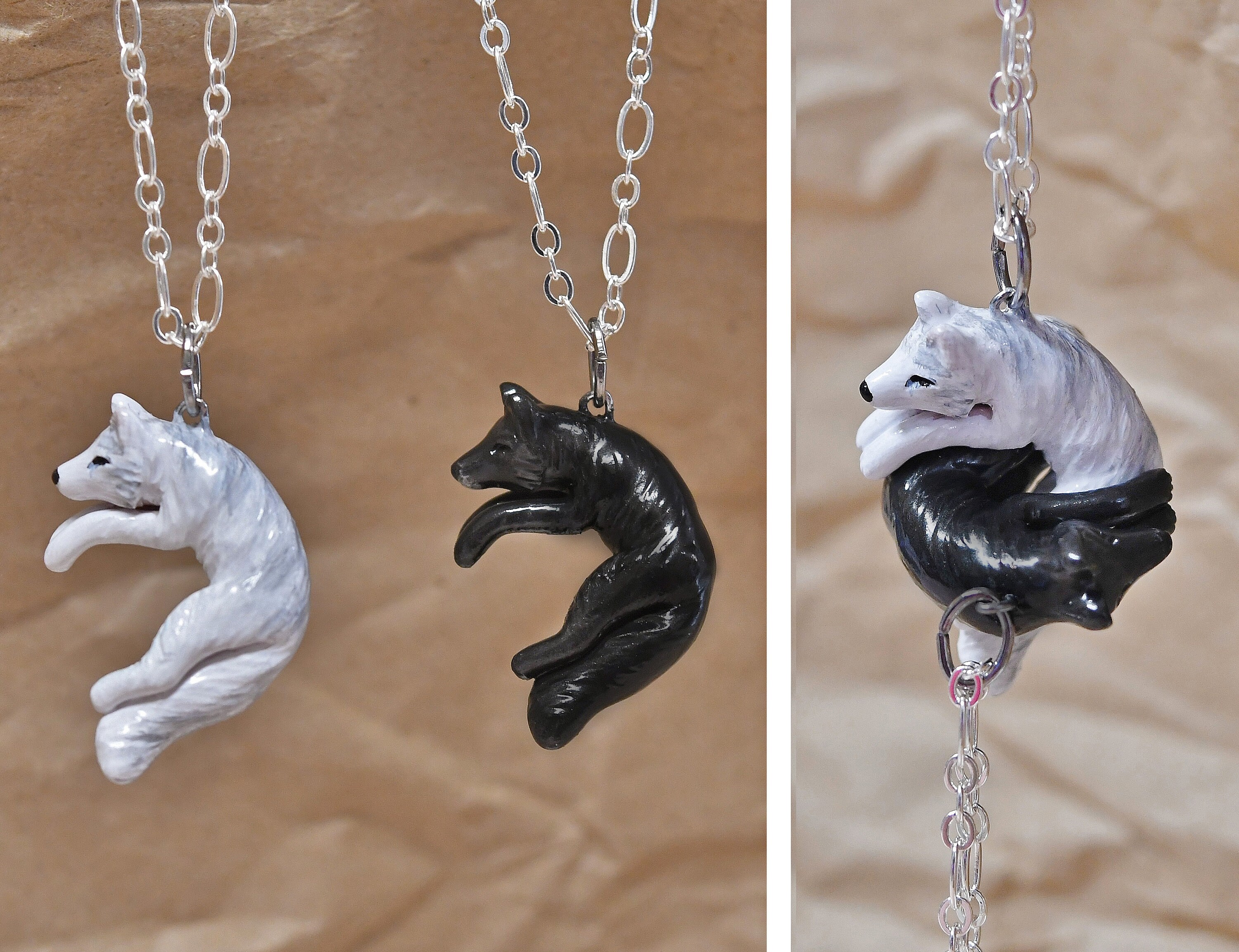 Wolf sale couple necklace