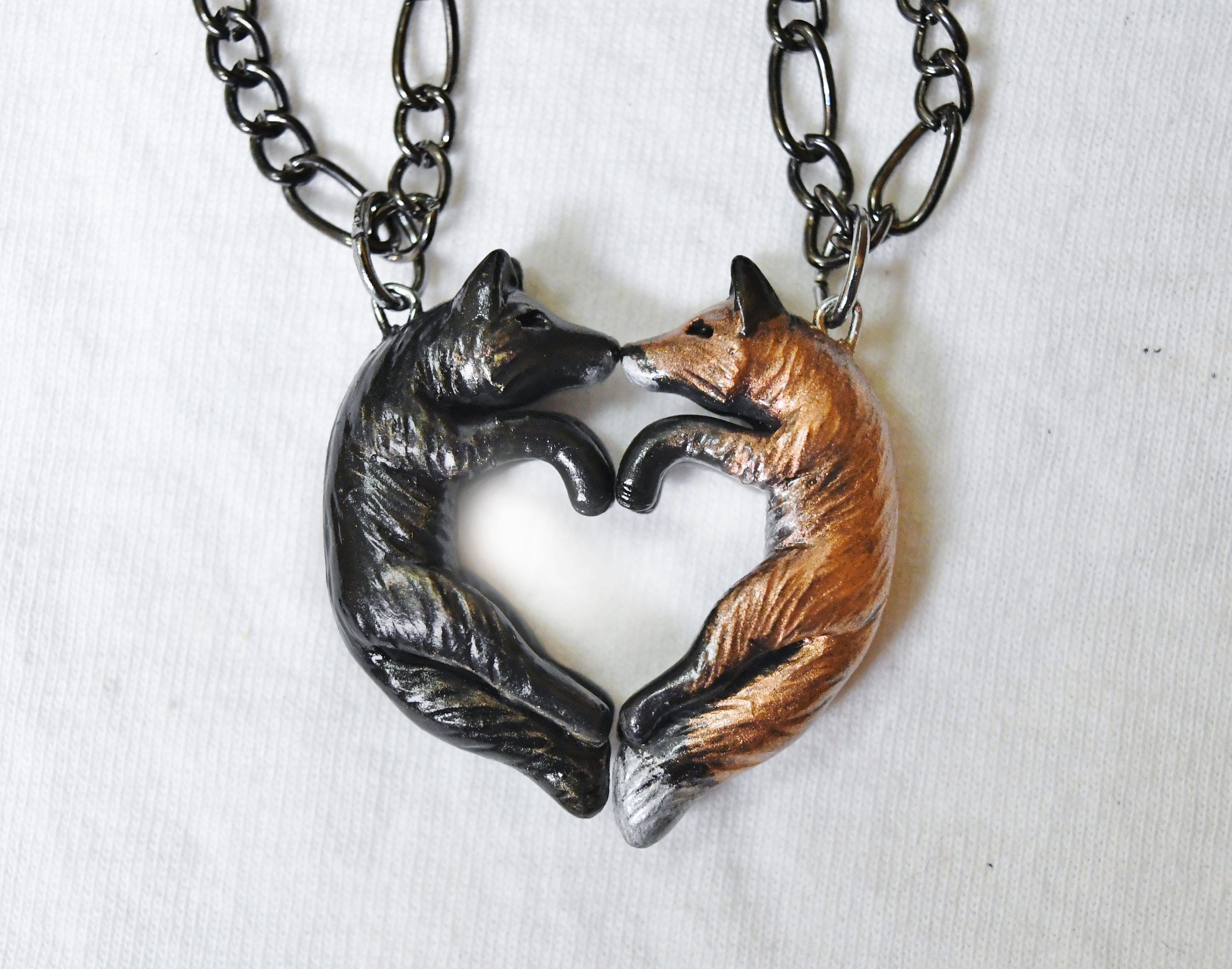 Wolf Lover Necklace | I Am Wolf Dog Tag Necklace | Doggy Love and More Black Necklace