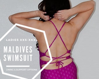 Maldives Swimsuit Sewing  PDF Pattern- sizes xxs-xxxl