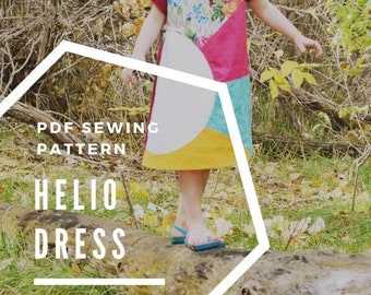 Helios Girls Dress PDF Sewing Pattern- sizes 12 months - 12 years