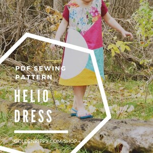 Helios Girls Dress PDF Sewing Pattern- sizes 12 months - 12 years