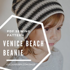Venice Beach Beanie PDF Schnittmuster- Größen Frühchen- große Erwachsene