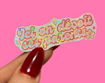 Sticker “Here we disappoint our parents” – Handmade glossy sticker | humor Ideal for notebook, computer, journaling, gift