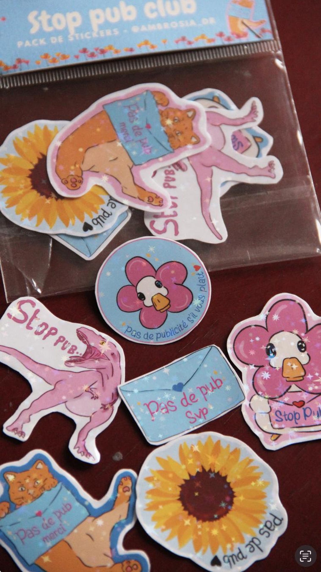 Stop Pub Club Sticker Pack – 6 Exclusive Cute, Glossy and Waterproof ...