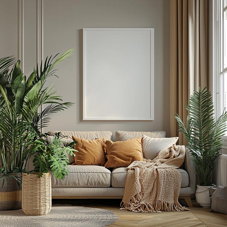 24 Modern Living Room Clipart, Elegant Interior Design Illustration