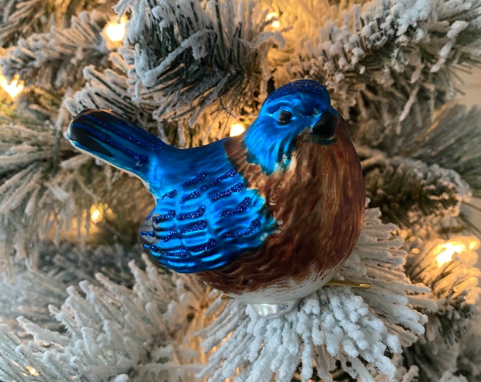 Bluebird Clip on Bird Christmas Tree Ornament Etsy