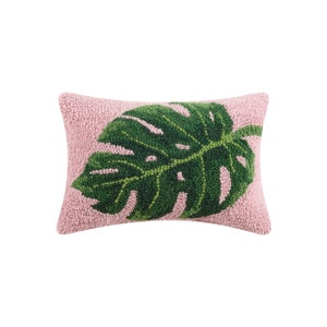 Tropical Palm Leaf Hook Pillow