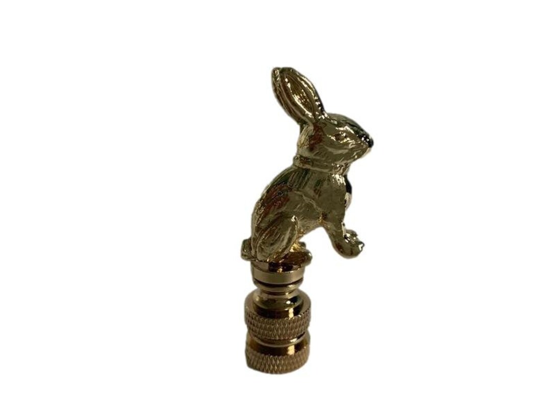 Brass Bunny Lamp Finial Etsy