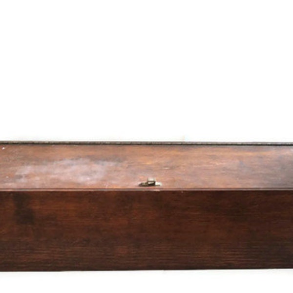 Vintage Large Oversized Wooden Box / Chest / Cabinet With Brass Handles