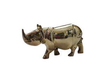 Vintage Solid Brass Rhino