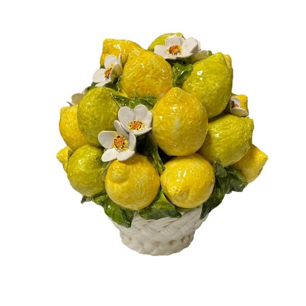 Italian Porcelain Lemon Basket