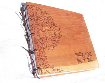 Custom Wedding Guest Book or Photo Album Made From Salvaged Wood