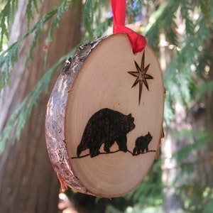 Personalized Wood Burned Baby Ornament Made From Birch image 8