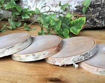 Set of Four Birch Coasters