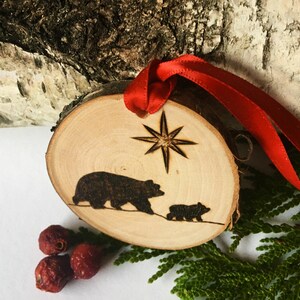 Personalized Wood Burned Baby Ornament Made From Birch image 4