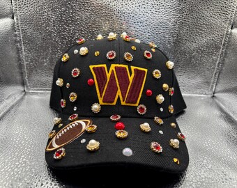 Blinged out Washington Commanders Hat