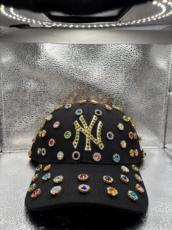Blinged Out Black NY Yankees Hat - Etsy display picture 1