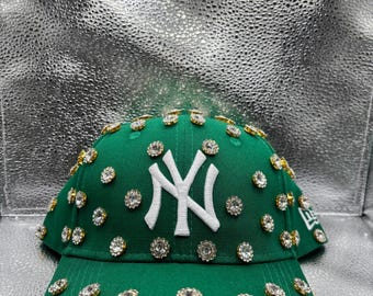 Blinged Out Green NY Yankees Hat - Etsy display picture 2