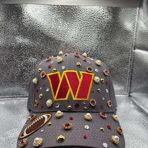 Blinged out Washington Commanders Hat