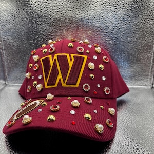 Blinged out Washington Commanders Hat