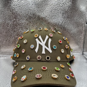 Cappello verde oliva decorato dei NY Yankees