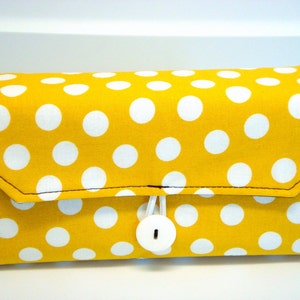 Cash Envelope Wallet Dave Ramsey System ZIPPER Envelopes Mustard Dots image 3