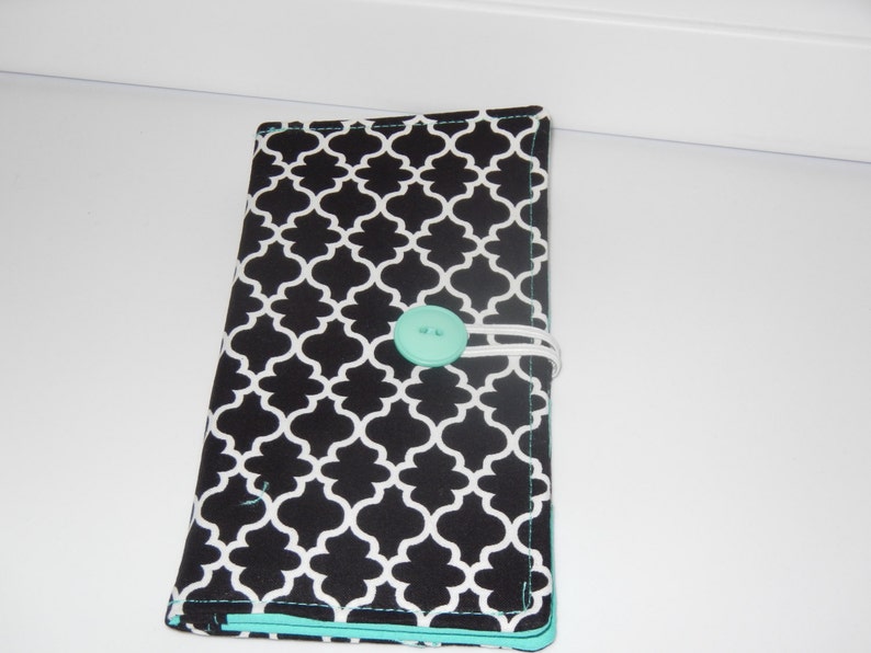 Quatrefoil Black Coupon Organizer Cash Budget Organizer Holder 12 Slot Loyalty Card Holder Set