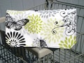 Coupon Organizer /Budget Organizer Holder - Attaches to Your Shopping Cart - Butterfly Floral- Lime Lining