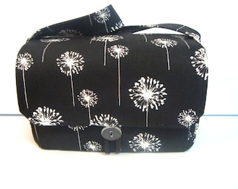 Large 4" Size Coupon Organizer / Budget Organizer Holder Box - Attaches to Your Shopping Cart - Dandelion on Black PICK YOUR SIZE