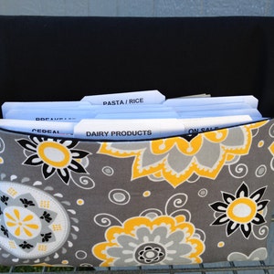 Coupon Organizer / Budget Organizer Holder Attaches to Your Shopping Cart Sunshine Floral image 1