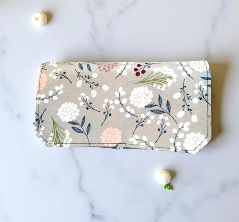 Coupon Organizer Cash Budget Organizer Holder- Attaches to your Shopping Cart - Berry Floral Pick Your Size