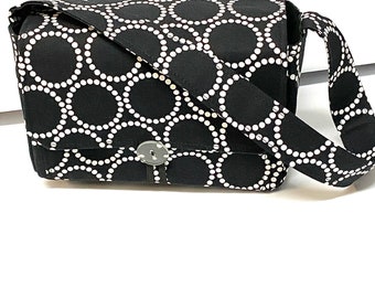 Large 4" Size Coupon Organizer / Coupon Bag Budget Holder Box Attaches to Your Shopping Cart Black with Dots in Circles