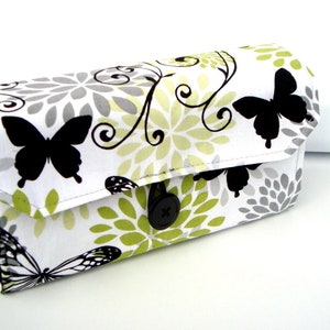 Cash Budget Envelope Wallet  / Zipper Envelopes  Dave Ramsey System  Butterfly Floral