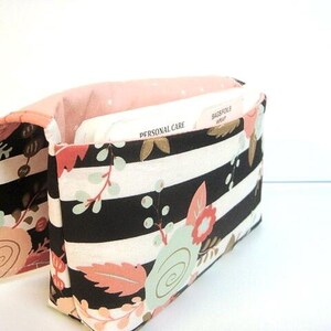 Coupon Organizer Budget Organizer Coupon Holder Coupon Wallet Attaches To You Shopping Cart - Rose Floral and Stripes  PICK YOUR SIZE