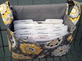 Large 4" Size Coupon Organizer Coupon Bag Budget Holder Box Attaches to Your Shopping Cart  Sunshine Floral on Gray - Select Your Size