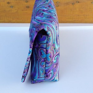 Coupon Organizer /Budget Organizer Holder , Cash Wallet, Coupon Wallet Attaches to Your Shopping Cart Beautiful Blue and Purple Paisley image 4