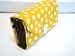 Cash Envelope Wallet   Dave Ramsey System  ZIPPER Envelopes Mustard Dots 