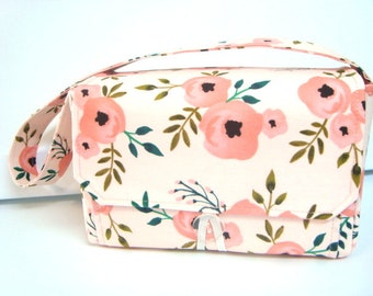 Large 4" Size Coupon Organizer Coupon Bag Budget Holder Box Attaches to Your Shopping Cart  Waterclolor Rose Floral - Select Your Size