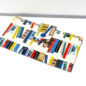 Fabric Checkbook Cover , Checkbook Holder Cash Holder, Coupon Holder Curio Book Club Rifle Paper Co