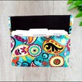 Teal Paisley Coupon Organizer: Budget Receipt Holder