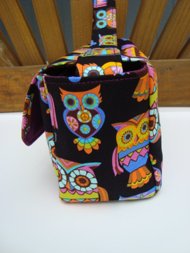 Large 4 Inch Size Coupon Organizer Budget Organizer Holder Box Attaches to Your Shopping Cart Sugar Skull Peace Retro Owls image 4