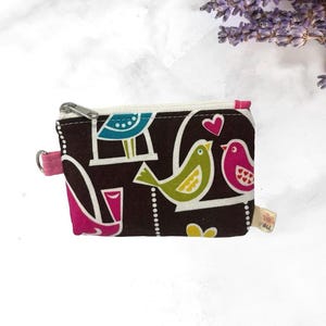 Mini bolsa con cremallera, monedero, tarjetero, organizador de bolsos, bolsa para audífonos, bolsa para bálsamo labial y joyero colgante.