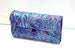 Cash Envelope Wallet  / Dave Ramsey System / Zipper Envelopes - Blue Purple Paisley 